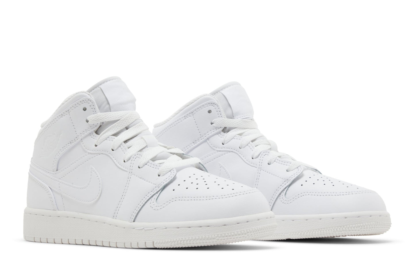 Air Jordan 1 Mid GS 'Triple White' 2023